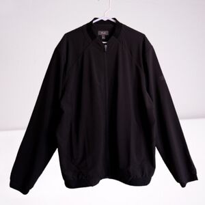 FLX Lightweight Black Bomber Jacket Full-zip Pockets Sporty XXL